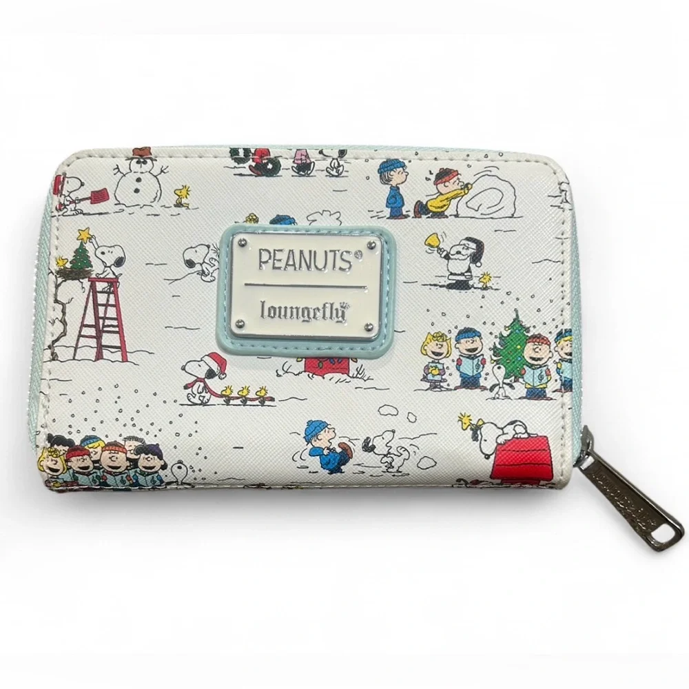 Loungefly Peanuts Snoopy Charlie Brown Zip Around Wallet Continental AOP